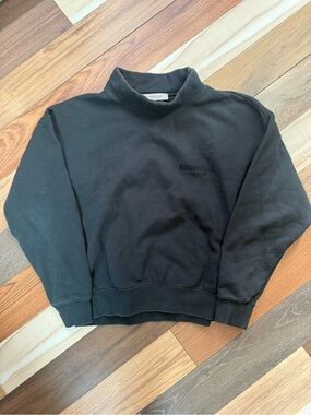 ESSENTIALS Black Turtleneck Sweatshirt